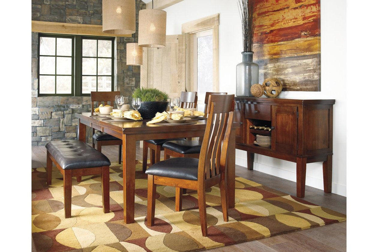 Ralene Medium Brown Dining Bench by Ashley at Eve Furniture