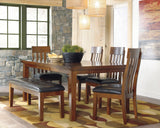 Ralene Medium Brown Extendable Dining Set by Ashley at Eve Furniture