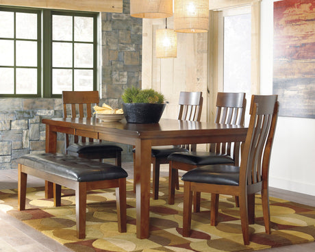 Ralene Medium Brown Extendable Dining Set by Ashley at Eve Furniture