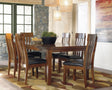 Ralene Medium Brown Extendable Dining Set by Ashley at Eve Furniture