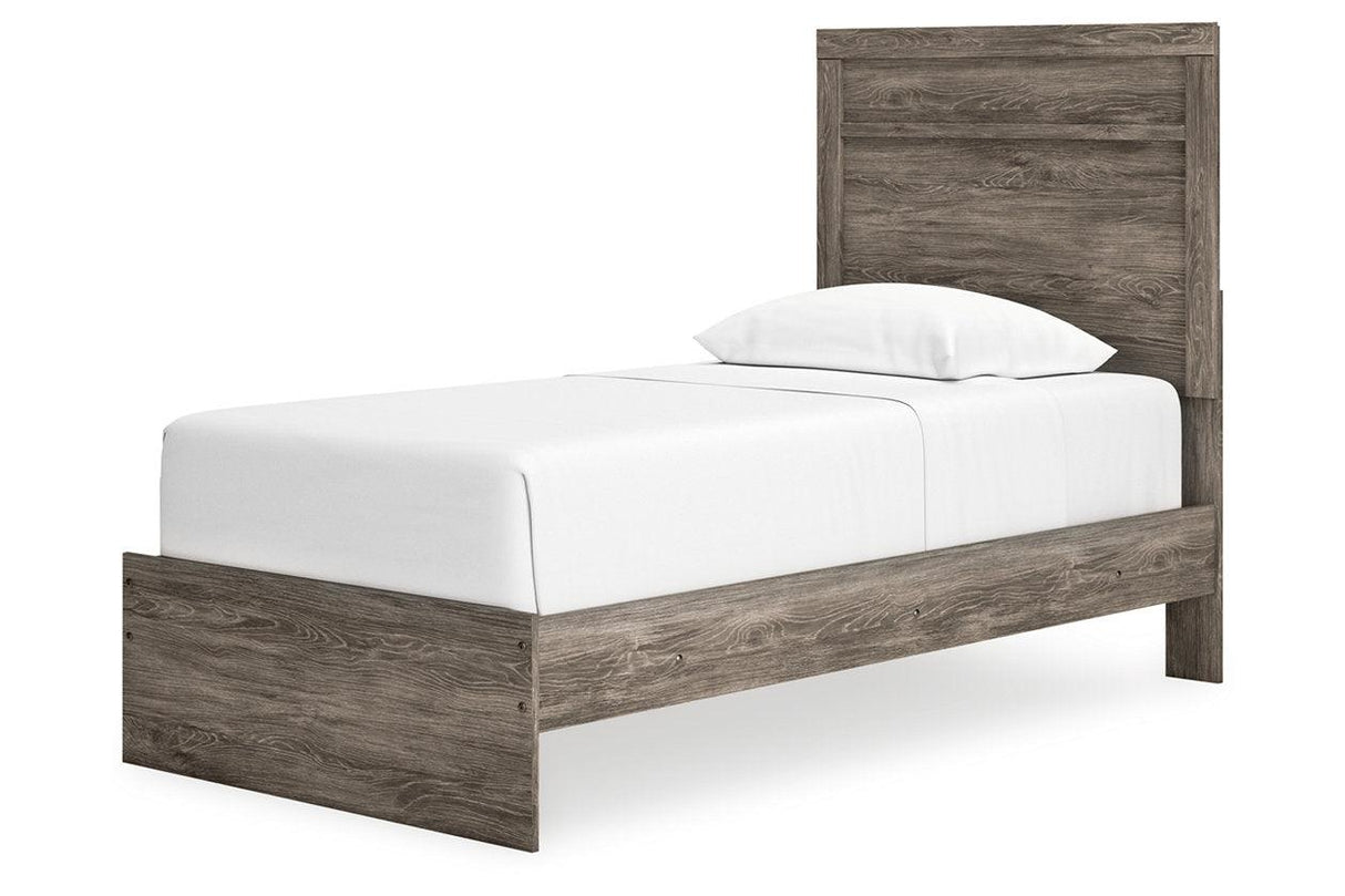 Ralinksi Gray Twin Panel Bed by Ashley at Eve Furniture