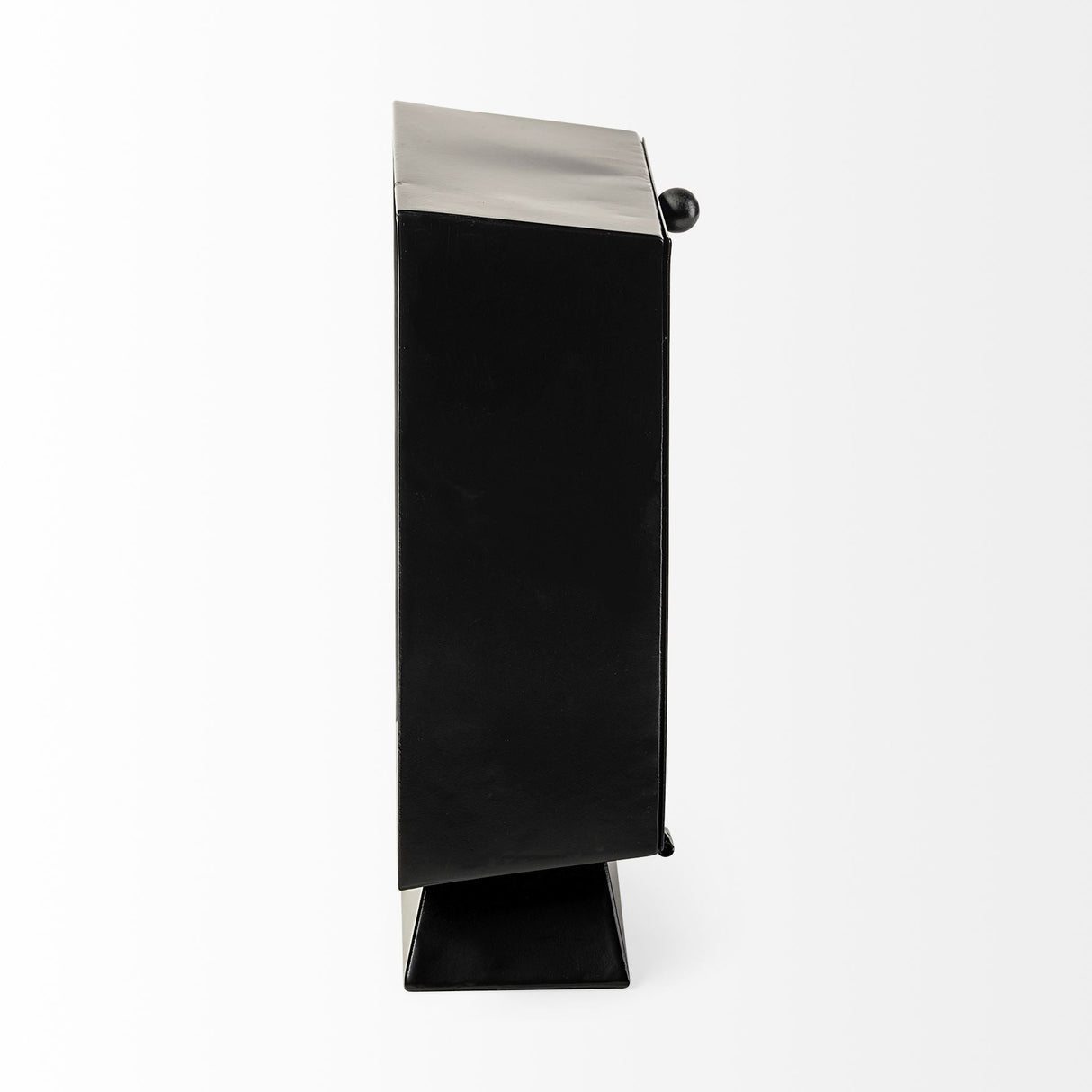 Ralph I Black Metal Square Table Clock by Mercana at Eve Furniture