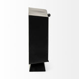 Ralph I Black Metal Square Table Clock by Mercana at Eve Furniture