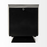 Ralph I Black Metal Square Table Clock by Mercana at Eve Furniture