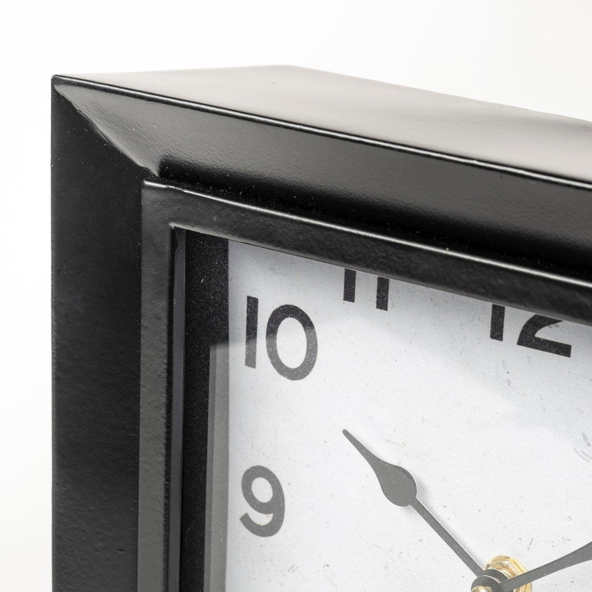 Ralph I Black Metal Square Table Clock by Mercana at Eve Furniture