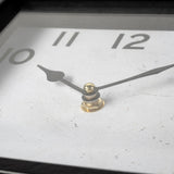 Ralph I Black Metal Square Table Clock by Mercana at Eve Furniture