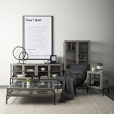 Ralph I Black Metal Square Table Clock by Mercana at Eve Furniture