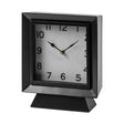 Ralph I Black Metal Square Table Clock by Mercana at Eve Furniture