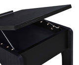 Ralston Black C-Shaped Lift-Top Sofa Side Table With Casters by Coaster at Eve Furniture