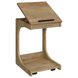 Ralston Mango C-Shaped Lift-Top Sofa Side Table With Casters by Coaster at Eve Furniture
