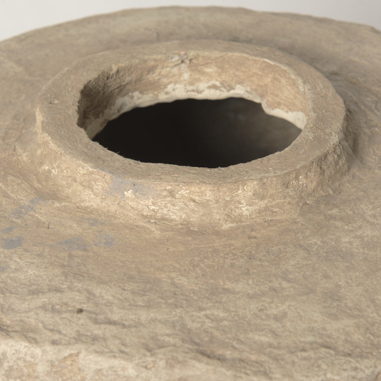 Rama Large Beige Paper Mache Floor Vase by Mercana at Eve Furniture