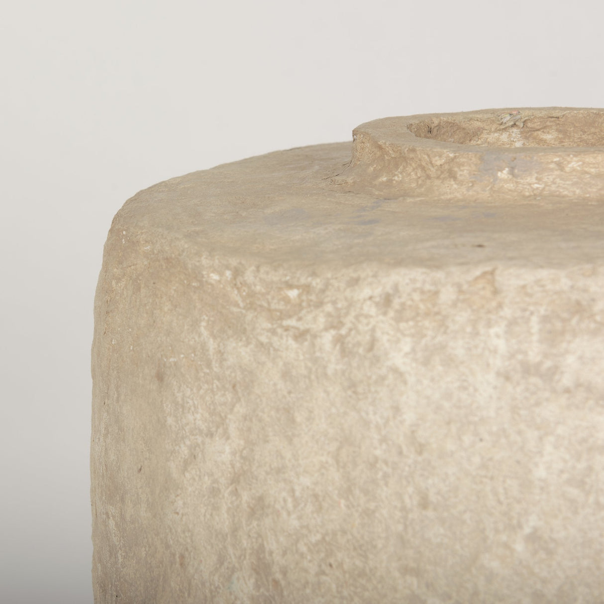 Rama Large Beige Paper Mache Floor Vase by Mercana at Eve Furniture