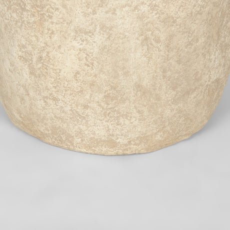 Rama Large Beige Paper Mache Floor Vase by Mercana at Eve Furniture