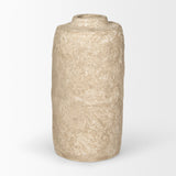 Rama Small Beige Paper Mache Floor Vase by Mercana at Eve Furniture
