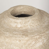 Rama Small Beige Paper Mache Floor Vase by Mercana at Eve Furniture