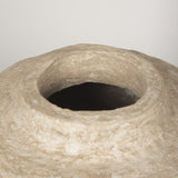 Rama Small Beige Paper Mache Floor Vase by Mercana at Eve Furniture
