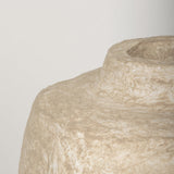 Rama Small Beige Paper Mache Floor Vase by Mercana at Eve Furniture