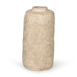 Rama Small Beige Paper Mache Floor Vase by Mercana at Eve Furniture