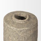 Rama Small Gray Paper Mache Floor Vase by Mercana at Eve Furniture