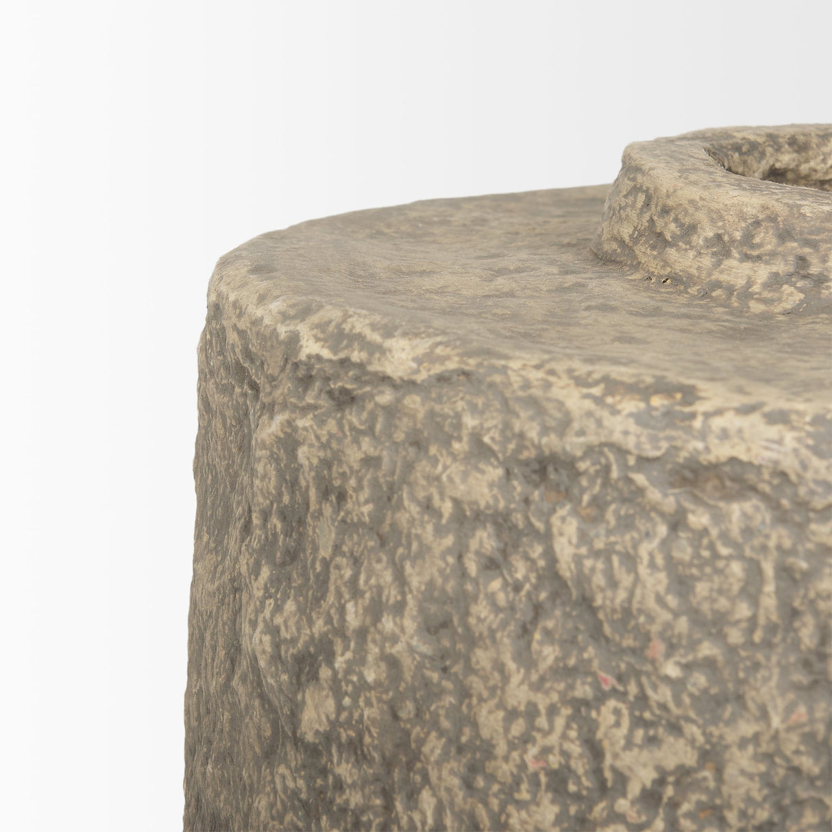 Rama Small Gray Paper Mache Floor Vase by Mercana at Eve Furniture