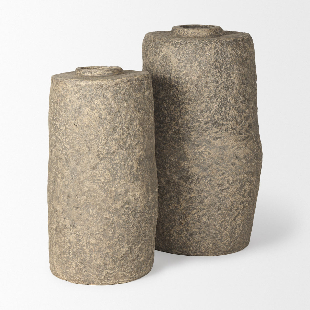 Rama Small Gray Paper Mache Floor Vase by Mercana at Eve Furniture