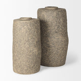 Rama Small Gray Paper Mache Floor Vase by Mercana at Eve Furniture