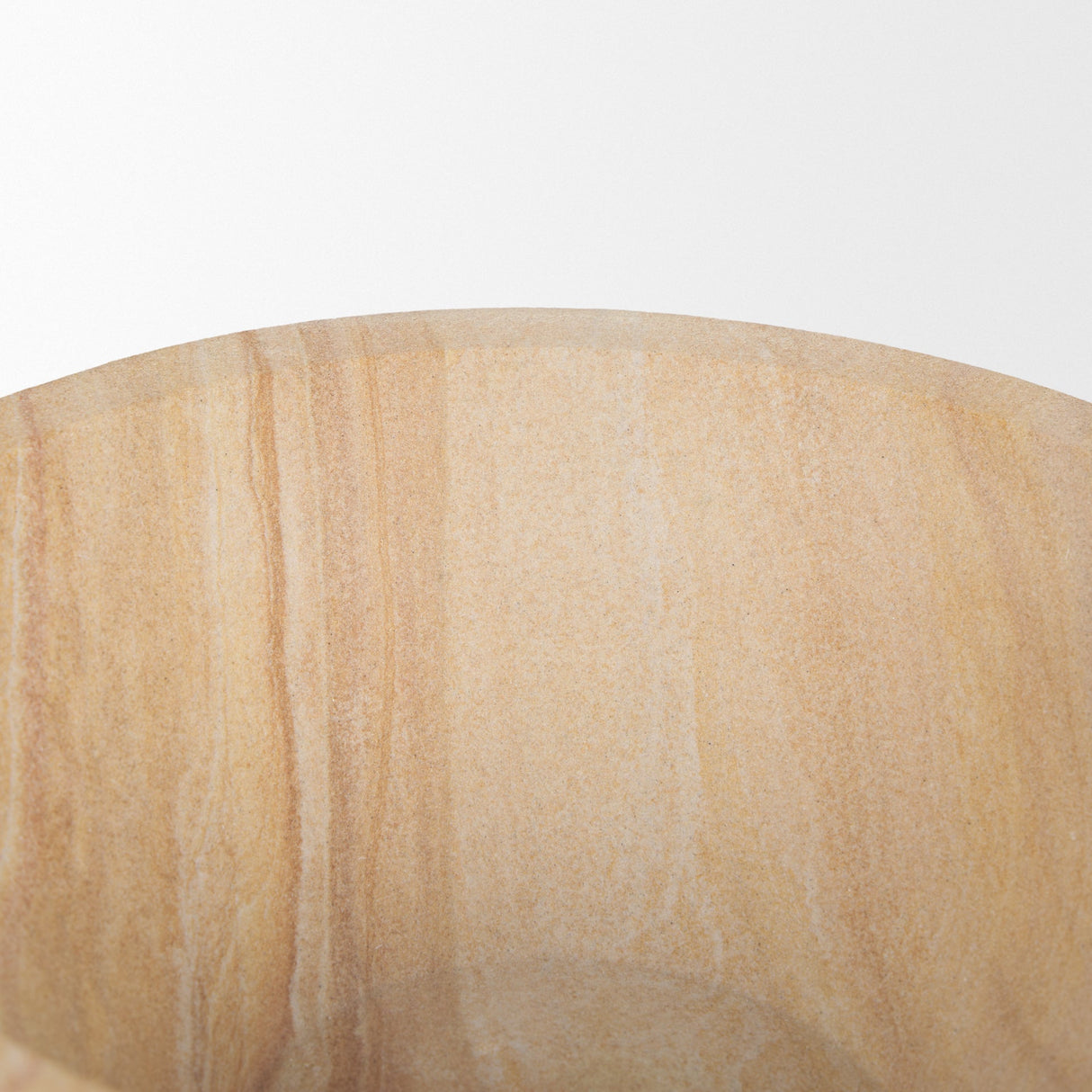 Ramira Beige Sandstone Decorative Pedestal Bowl by Mercana at Eve Furniture