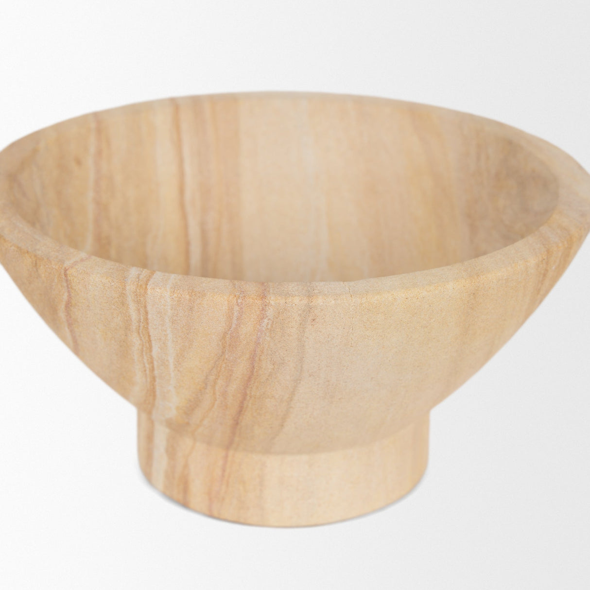 Ramira Beige Sandstone Decorative Pedestal Bowl by Mercana at Eve Furniture