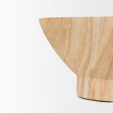 Ramira Beige Sandstone Decorative Pedestal Bowl by Mercana at Eve Furniture