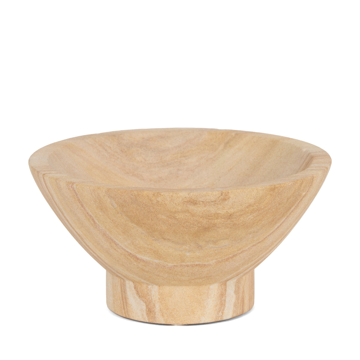 Ramira Beige Sandstone Decorative Pedestal Bowl by Mercana at Eve Furniture