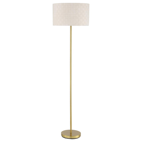 Ramiro Gold Drum Shade Floor Lamp by Coaster at Eve Furniture
