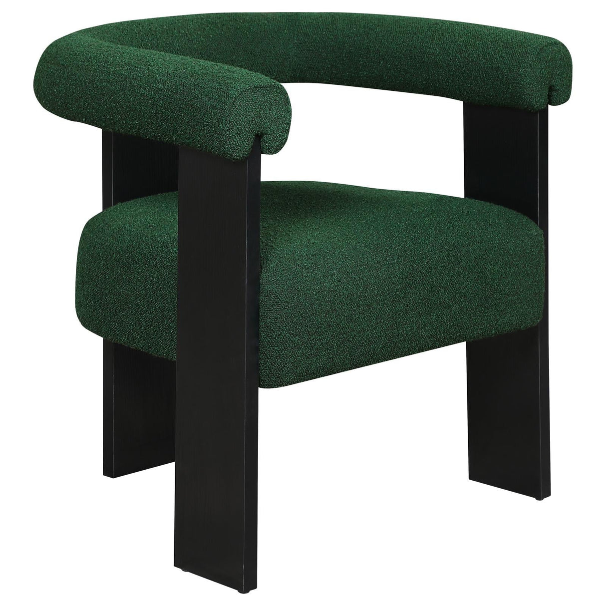 Ramona Green/Black Boucle Upholstered Accent Side Chair