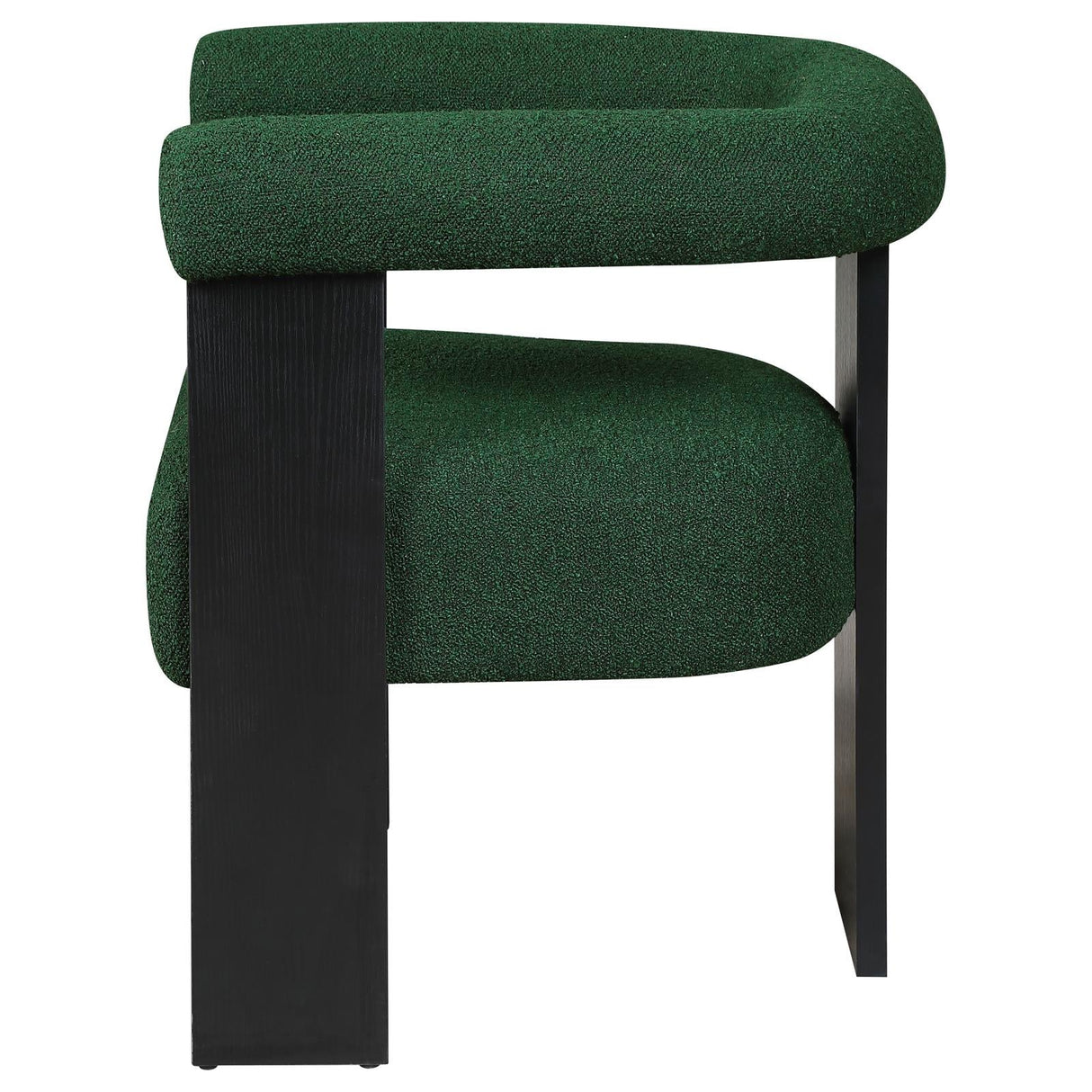 Ramona Green/Black Boucle Upholstered Accent Side Chair