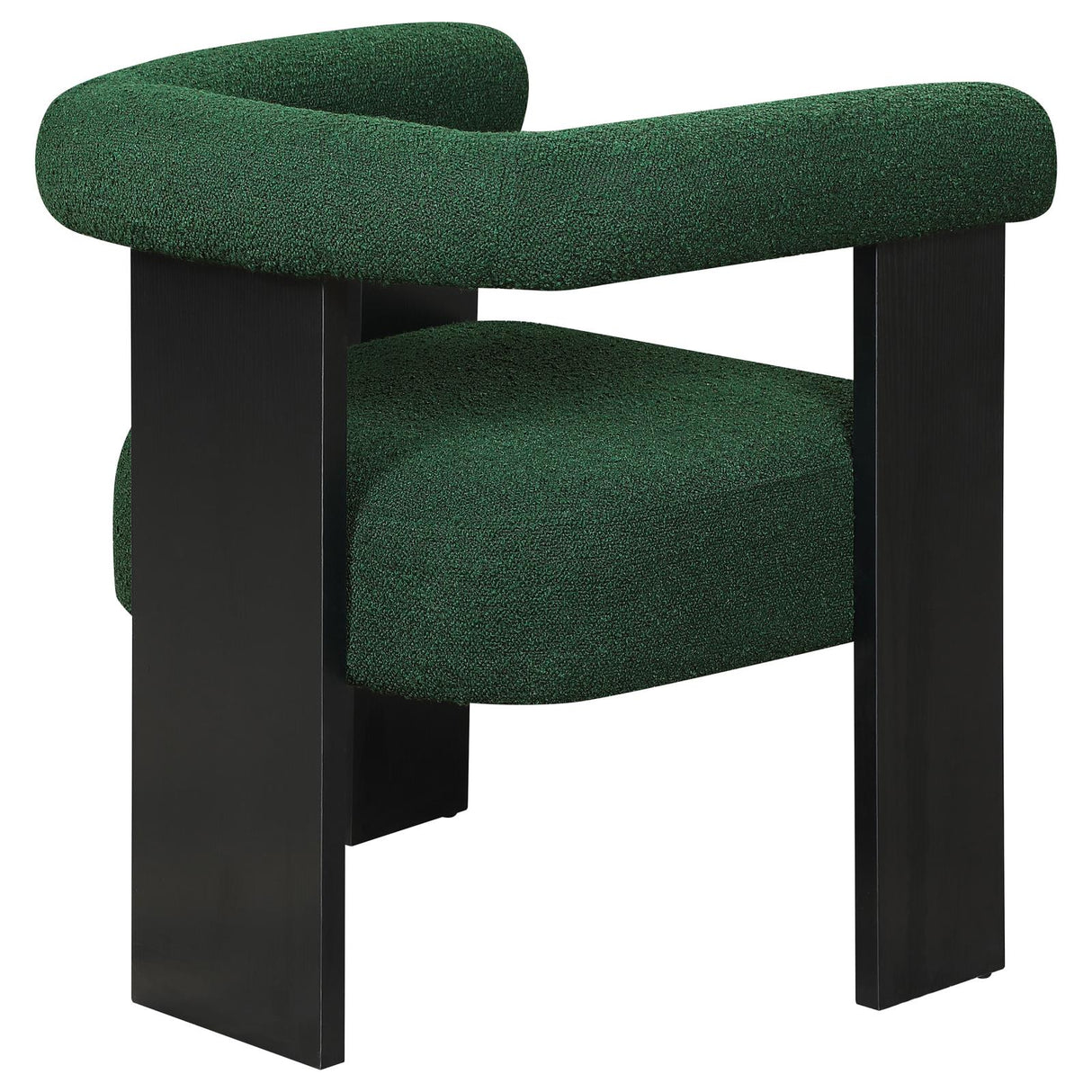 Ramona Green/Black Boucle Upholstered Accent Side Chair