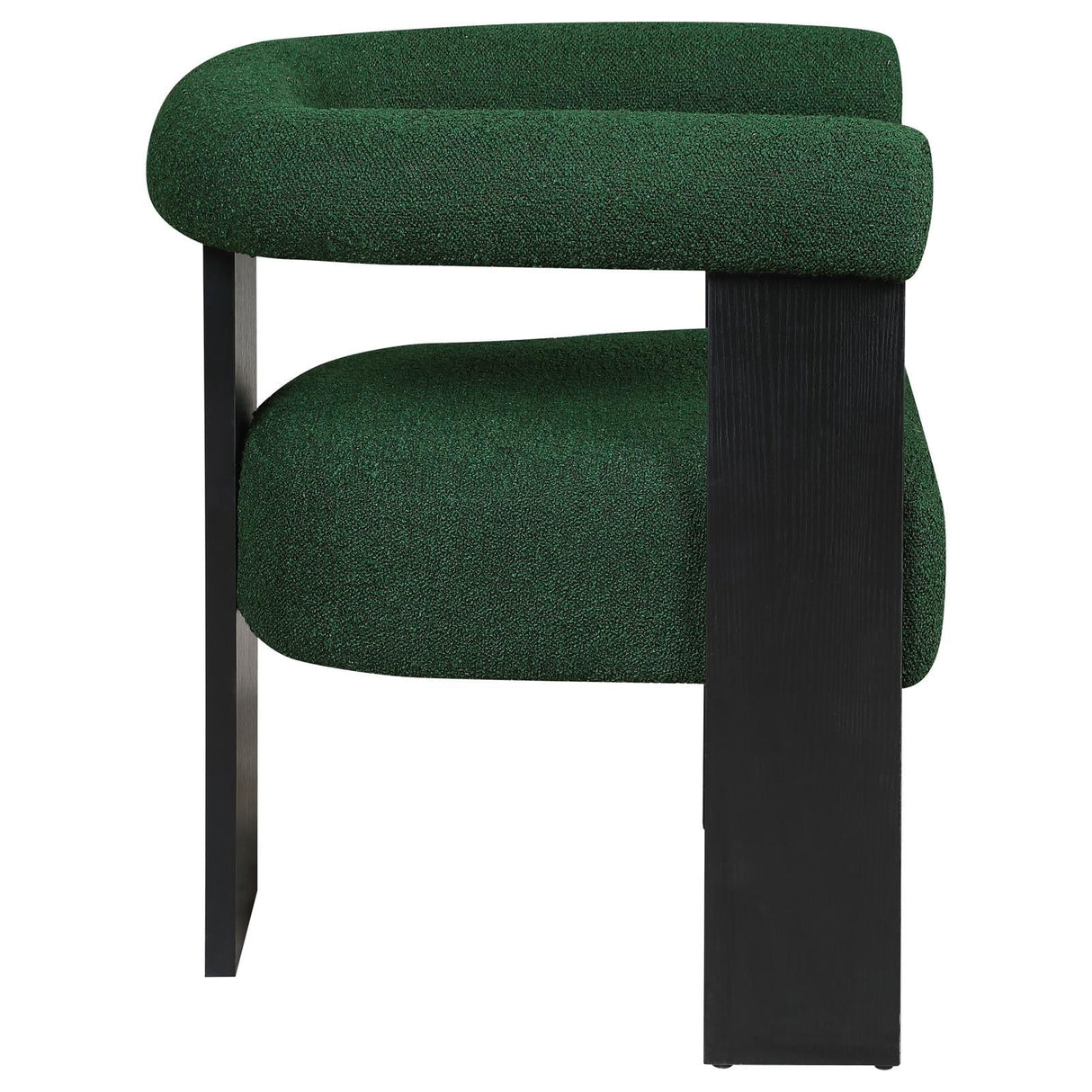 Ramona Green/Black Boucle Upholstered Accent Side Chair