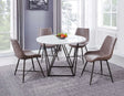 Ramona Tan Marble Top Dining Room Set by Steve Silver at Eve Furniture