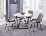 Ramona Tan Marble Top Dining Room Set by Steve Silver at Eve Furniture