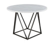 Ramona White Marble Top 44 inch Round Dining Table by Steve Silver at Eve Furniture