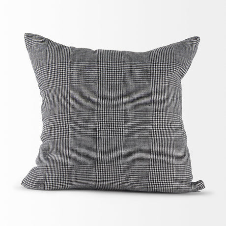Ramone Black and White Fabric Decorative Pillow Cover by Mercana at Eve Furniture