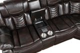 Ramone Dark Brown 3-Piece Power Reclining Sectional with Consoles by Homelegance at Eve Furniture