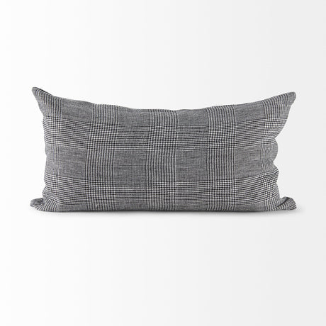 Ramone White and Black Fabric Decorative Pillow Cover by Mercana at Eve Furniture