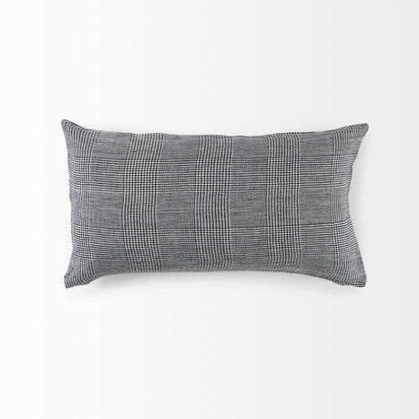 Ramone White and Black Fabric Decorative Pillow Cover by Mercana at Eve Furniture