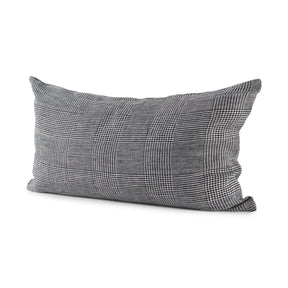 Ramone White and Black Fabric Decorative Pillow Cover by Mercana at Eve Furniture