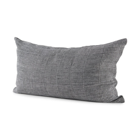 Ramone White and Black Fabric Decorative Pillow Cover by Mercana at Eve Furniture