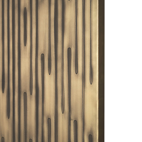 Ramos Painted Antiqued Gold Metal Wall Art by Mercana at Eve Furniture