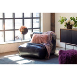 Ramsay Leather Armless Chair Antique Black by Moe's Home at Eve Furniture