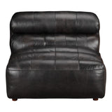 Ramsay Leather Armless Chair Antique Black by Moe's Home at Eve Furniture