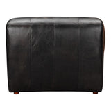 Ramsay Leather Armless Chair Antique Black by Moe's Home at Eve Furniture