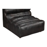 Ramsay Leather Armless Chair Antique Black by Moe's Home at Eve Furniture
