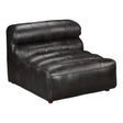 Ramsay Leather Armless Chair Antique Black by Moe's Home at Eve Furniture